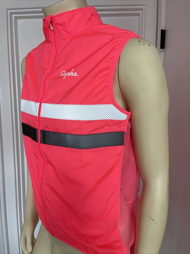 Chaleco chaleco aislante Rapha RCC Brevet para hombre rosa de alta visibilidad talla XL Foto 3 de 4