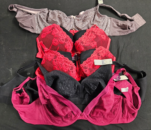 Cacique NWT Lot Of 5 Random Bras 44DD Multicolor