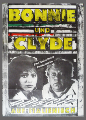 Bonnie und Clyde auf italienisch - Film Italien  Plakat DDR 1986 82x57 cm P869