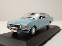 Opel Rekord D Coupe 1975 Blau Metallic Modellauto 1:43 Maxichamps