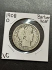 1908 O Barber Silver Half Dollar VG Very Good Better Date US 50c Coin (Raw18295)