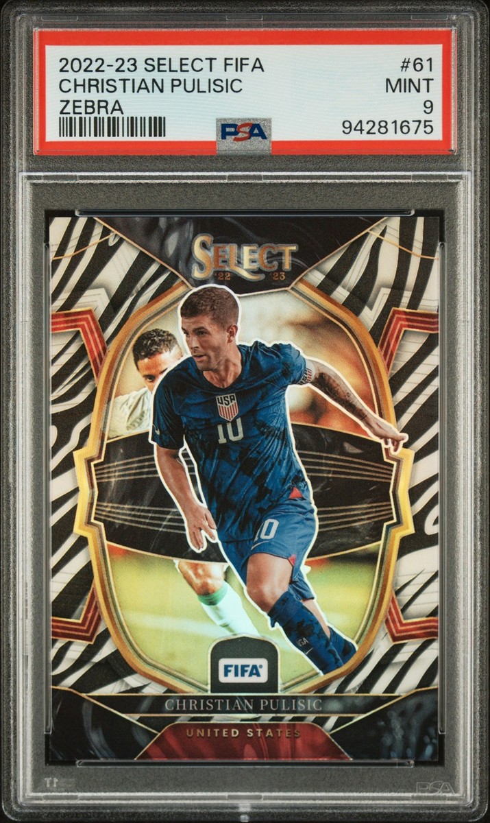 Christian Pulisic SELECT プリシッチ　貴重 2022 PANINI SELECT FIFA ZEBRA #61 CHRISTIAN PULISIC 22/25 PSA 9 | eBay