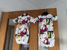 2 SET Baby 👶🏻 Bodysuits CATS KITTEN PATTERN 3 To 6 Months NEW 100% COTTON
