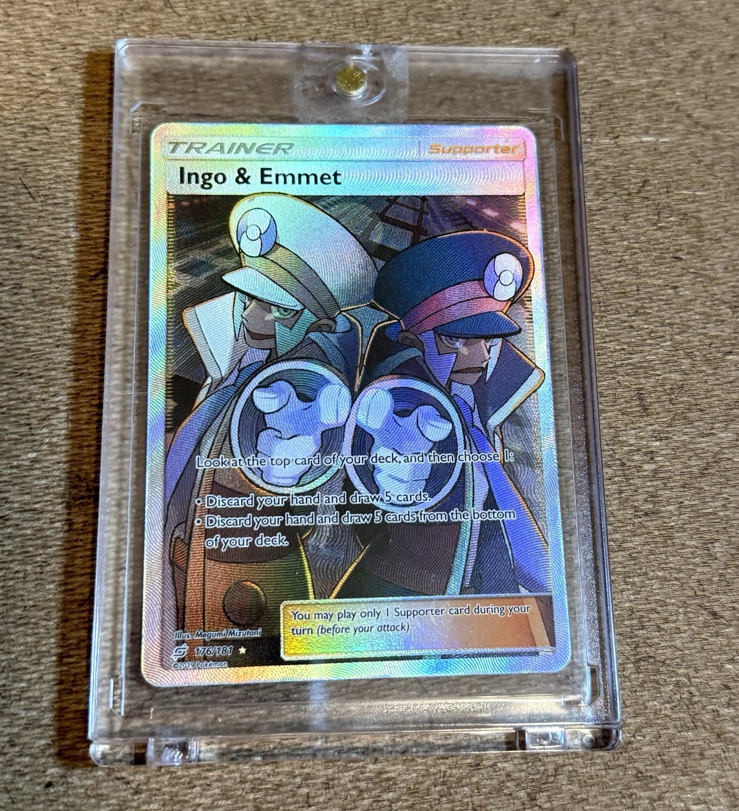 Ingo & Emmet 176/181 Team Up Full Art Trainer Pokemon TCG NM-M Condition