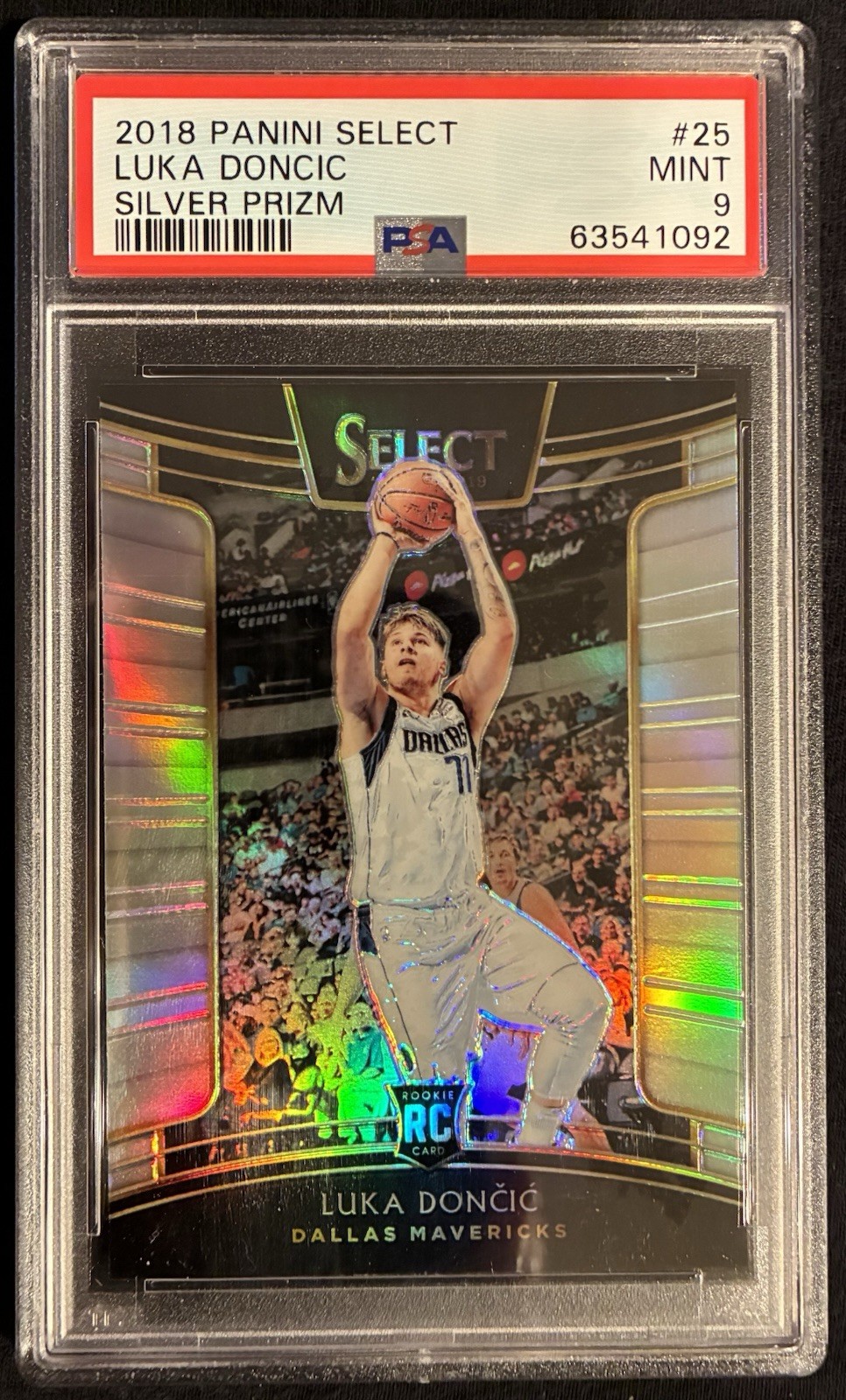 2018 Panini Select Concourse #25 Luka Doncic Silver Prizm RC PSA 9