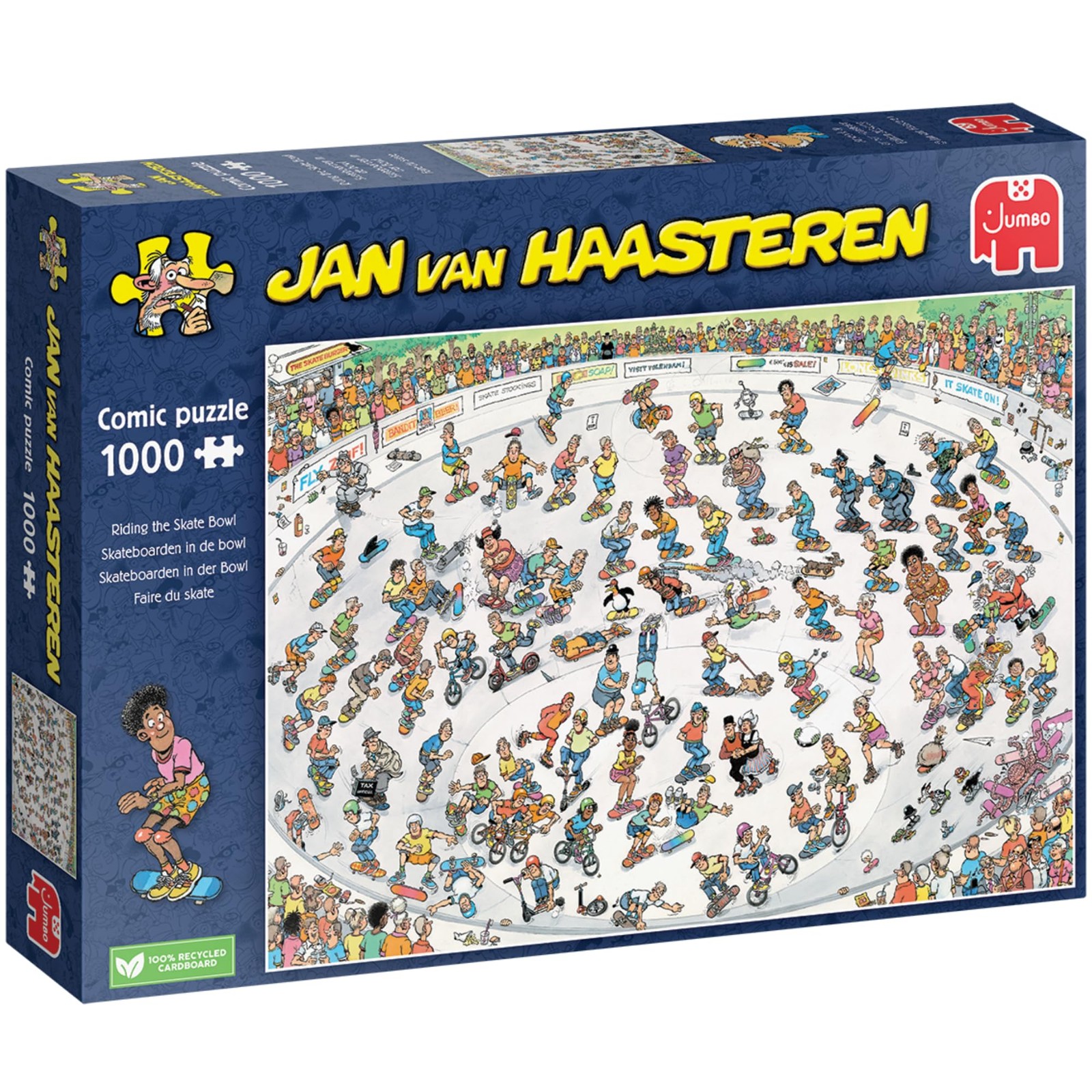 Jumbo Jan Van Haasteren Riding the Skate Bowl - 1000-Piece Adults Comic Puzzle - 7990₽