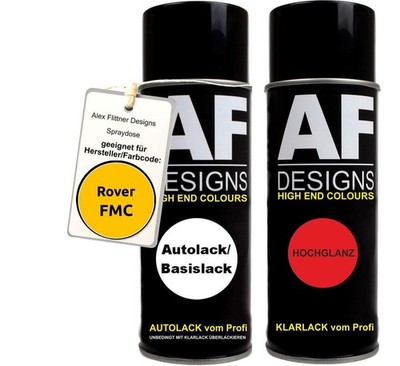 Autolack Spraydose Set  Rover FMC Golden Yellow Basislack Klarlack Sprühdose 400