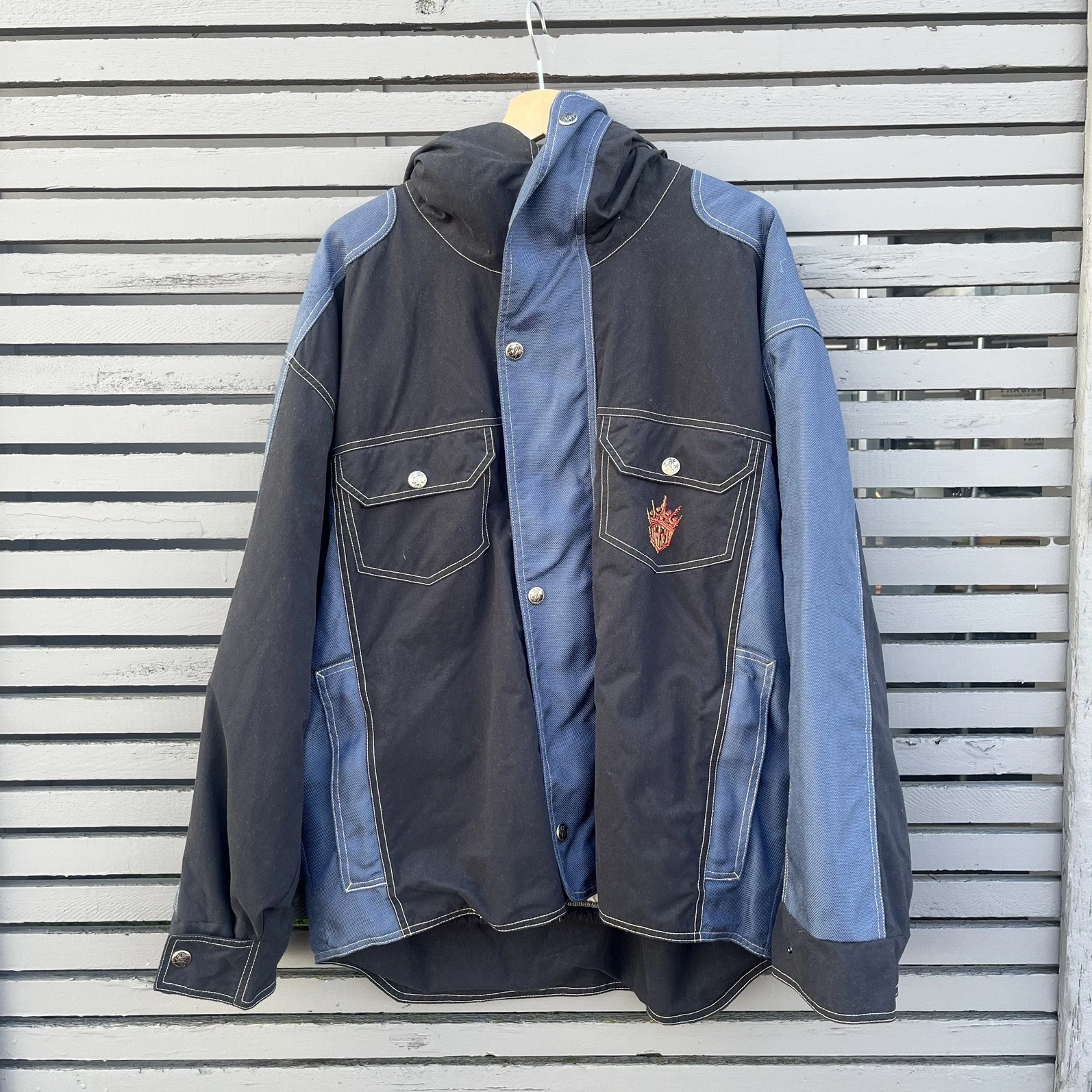 Vintage 90s Twist Navy Quilted Lined Ski Snowboarding Jacket Size Medium