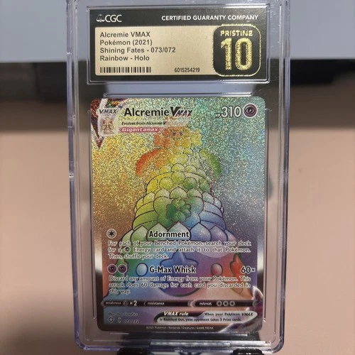 CGC PRISTINE 10 POKEMON Alcremie VMAX (2021) Shining Fates #73/72 Secret Rare