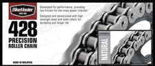 BikeMaster 428 Standard Chain - 110 Links - Natural Motorcycle ATV/UTV Dirt Bike