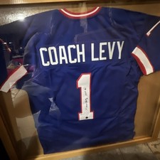 MARV LEVY Autographed BUFFALO BILLS Jersey w/ Beckett COA - CASE NOT INCLUDED