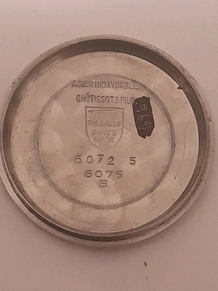Tissot 1940s Antimagnetique Waterproof Shock absorber Non magnetic 32mm S/Steel - image 4 of 4