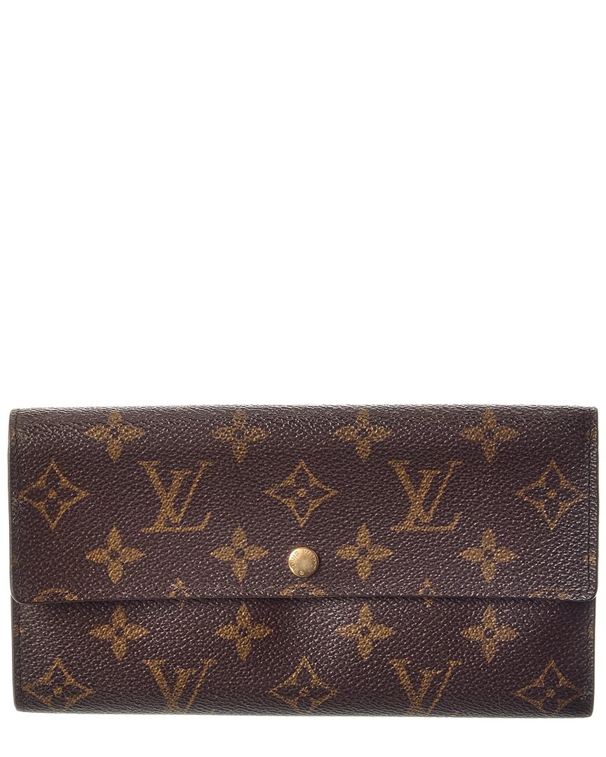 Louis Vuitton Brown Monogram Canvas Sarah Wallet (Authentic Pre-Loved) Women's