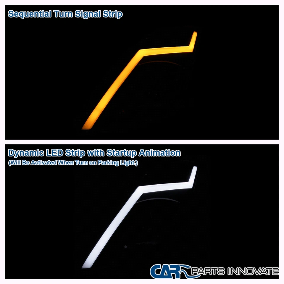 Black Fits 2003-2005 350Z Z33 Projector Headlights LED Switchback Signal Lamps - Изображение 3 из 4