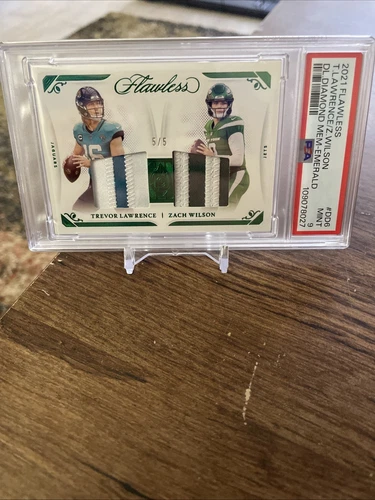 Trevor Lawrence 2021 Flawless Dual Diamond Patch RC /5 PSA 9