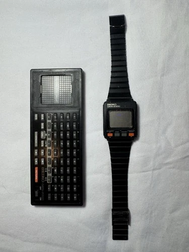 Seiko Data-2000 UW01 Vintage Computer Watch + Keyboard Untested Parts Repair