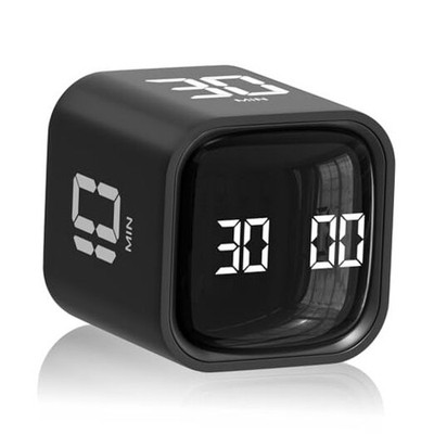 Cube Pomodoro Timer, Desk Productivity Timer 5/10/30/60 Minutes & Custom Black