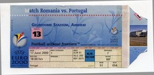 Ticket EURO 2000 Romania - Portugal match #13