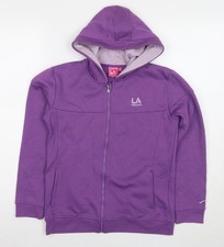LA Gear Mädchen lila Polyester Hoodie mit du...