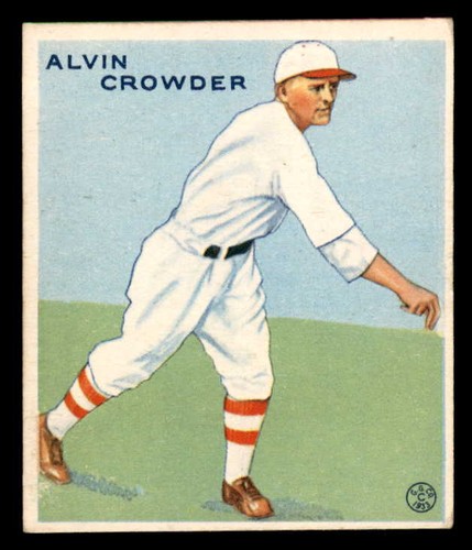 Alvin Crowder #122 1933 Goudey card