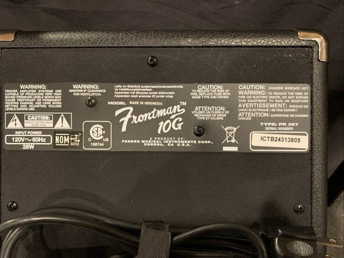 Fender Frontman 10G 28W Guitar Amplifier - Black - Picture 2 of 10