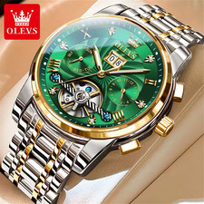 Edelstahl Herren Automatikuhr Männeruhr mechanisch Luxusuhr Geschenk Herrenuhr
