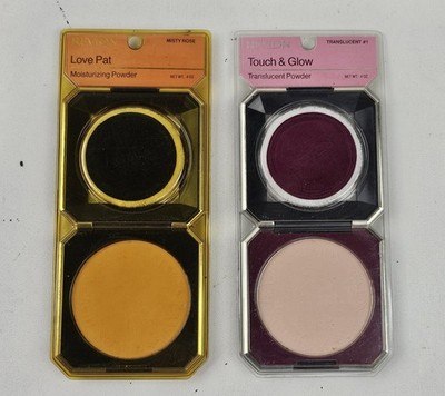 Revlon Touch & Glow Translucent Powder Translucent #1 & Love Pat Misty Rose NOS