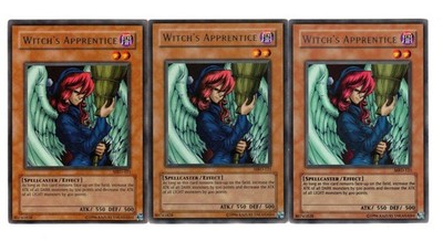 Yugioh- 3X Witch's Apprentice - Rare - Unlimited - MRD-121 - Near Mint