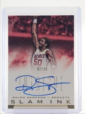 RALPH SAMPSON 2013-14 INTRIGUE SLAM INK AUTOGRAPH BASKETBALL AUTO /20 Q0933