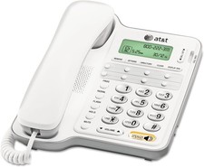 AT T CL2909 White Corded Speakerphone Phone w/ Caller ID/Call Waiting Option
