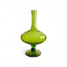Blenko 1960s 6212 DECANTER Olive Green NO STOPPER