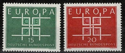 1963 GERMANIA EUROPA CEPT DISEGNO GEOMETRICO C.E.P.T. 2 V. MNH MF67094