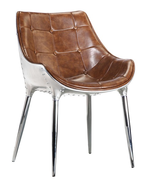 Design Polster Stuhl StüHle Sitz Lehn BüRo Esszimmer 1X Stuhl Lederstuhl Aviator-image