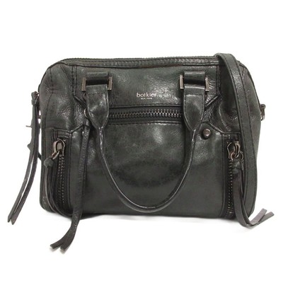 Botkier Leder Crossbody Schultertasche 2WAY Schwarz Damen
