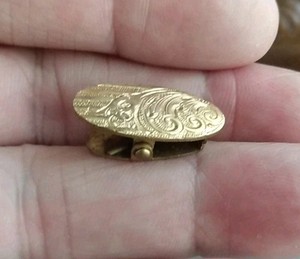 Antique Brass & Gold Filled  Fancy Scroll Top Alligator Style Clasp Clip  "HBSC"