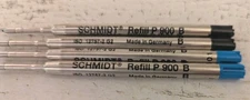 Schmidt P900 Ballpoint Pen Refills Broad Black And Blue 4pk
