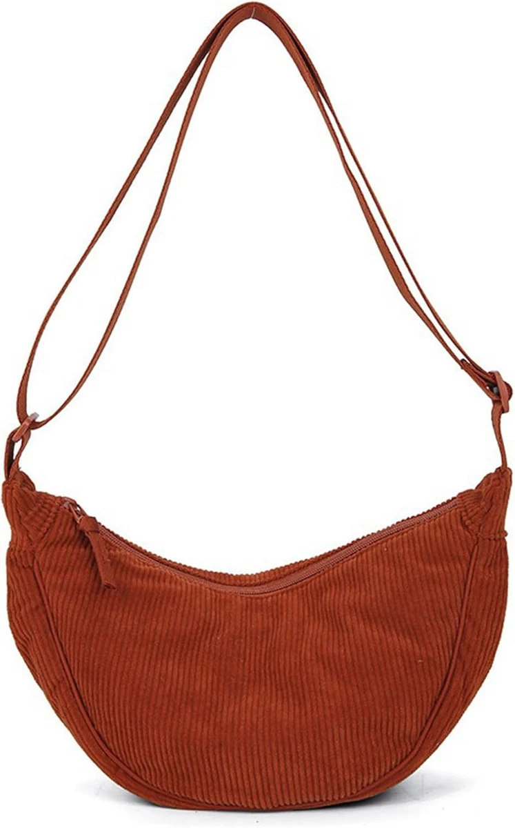 Borsa a tracolla a mezzaluna da donna borsa a mezza luna Multi-tasche borsa a tracolla giornaliera di grande capacà tracolla regolabile borsa a tracolla semplice  1524