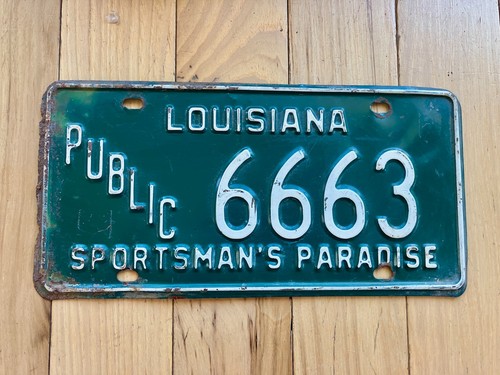 1961 Louisiana öffentliches Nummernschild - 6663