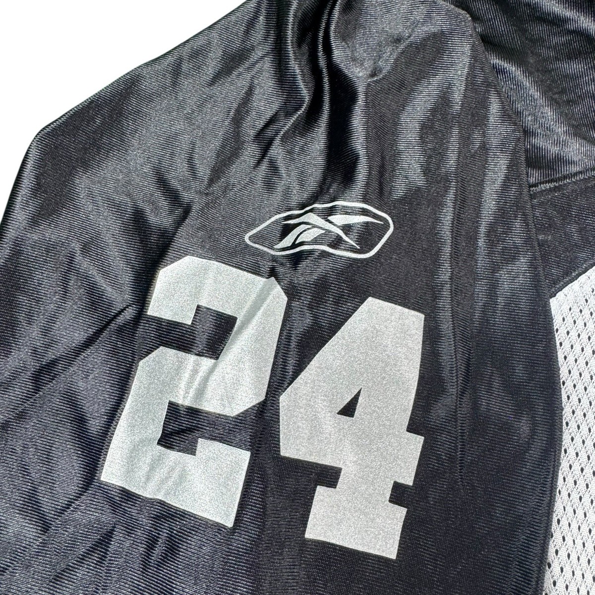 VTG Reebok NFL On-Field Oakland Raiders #24 Charles Woodson Jersey