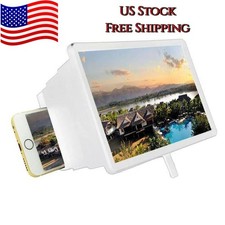Phone Screen Magnifier 3D HD Video Amplifier USA Foldable Stand Eye Protect