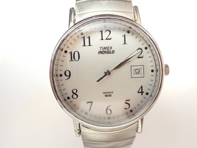 TIMEX INDIGLO Quartz Date SS Men's Wristwatch