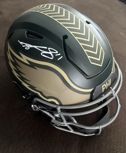 Philadelphia Eagles Signed  AJ Brown Salute To Service Speed Flex Helmet