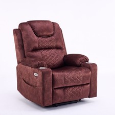 Power Lift Recliner with Massage  Heat, USB Cup Holders for Elderly
