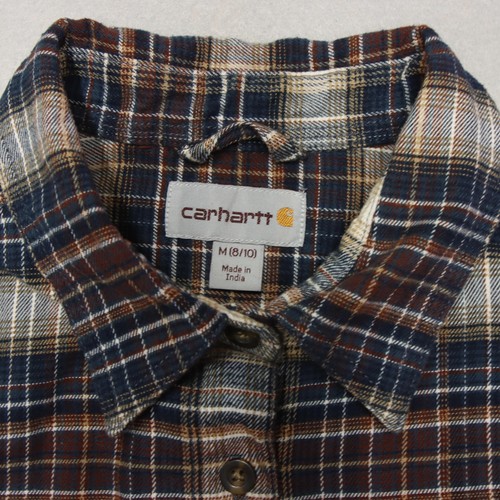 Carhartt Shirt Mens Medium Plaid Flannel Long Sleeve Button Up Fall Workwear - Picture 3 of 6