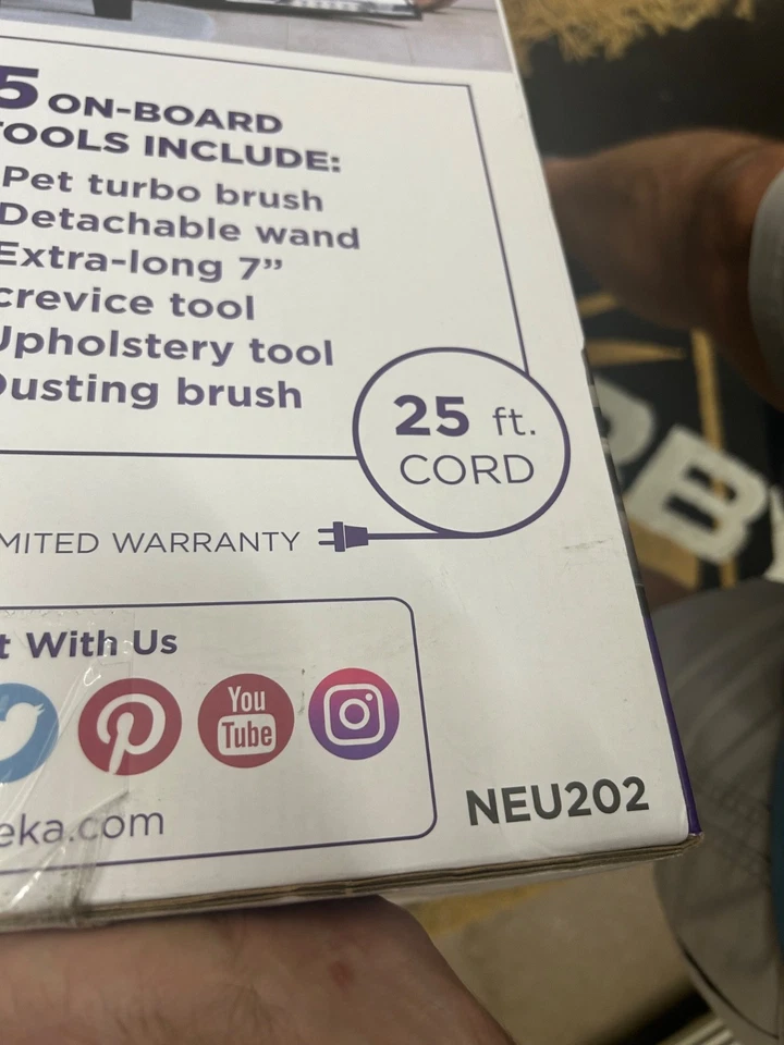 Eureka vacuum vacuum powerspeed cord rewind turbo NEU202 brand new - Image 4 of 4