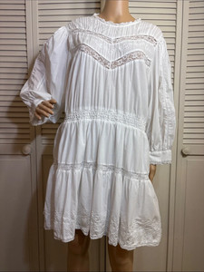 drop waist dress white White Dress For Bridal Shower - White Bridal Dress main image 1