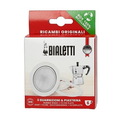Bialetti 6 Cup Espresso Maker Replacement Gasket & Filter