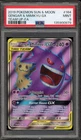 Pokemon Gengar & Mimikyu GX Team Up Full Art #164 PSA 9 Mint