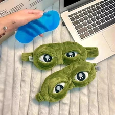 Sad Frog Sleep Mask Soft Plush Sleeping Eye Mask Travel Eye Block Patch Shade Ey