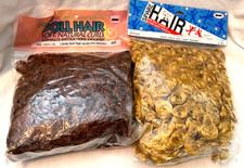 Lot of 2 Doll Hair Packages - Auburn Brown and Light Brown - New Sealed